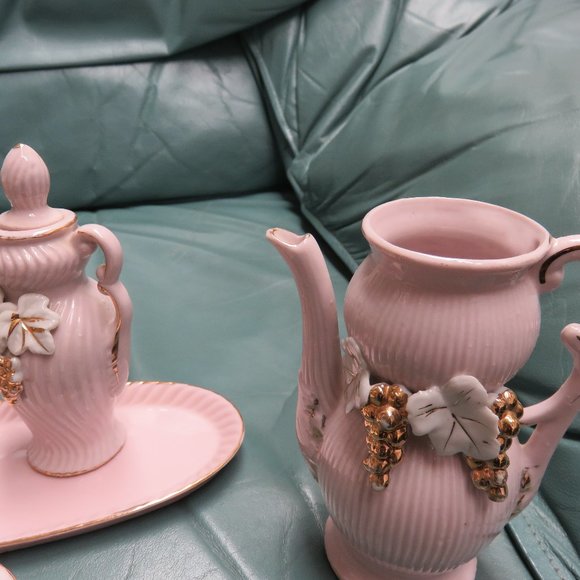 6 PC ANTIQUE PINK JAPAN NUMBERED SET/52/264/VANITY - Picture 3 of 8